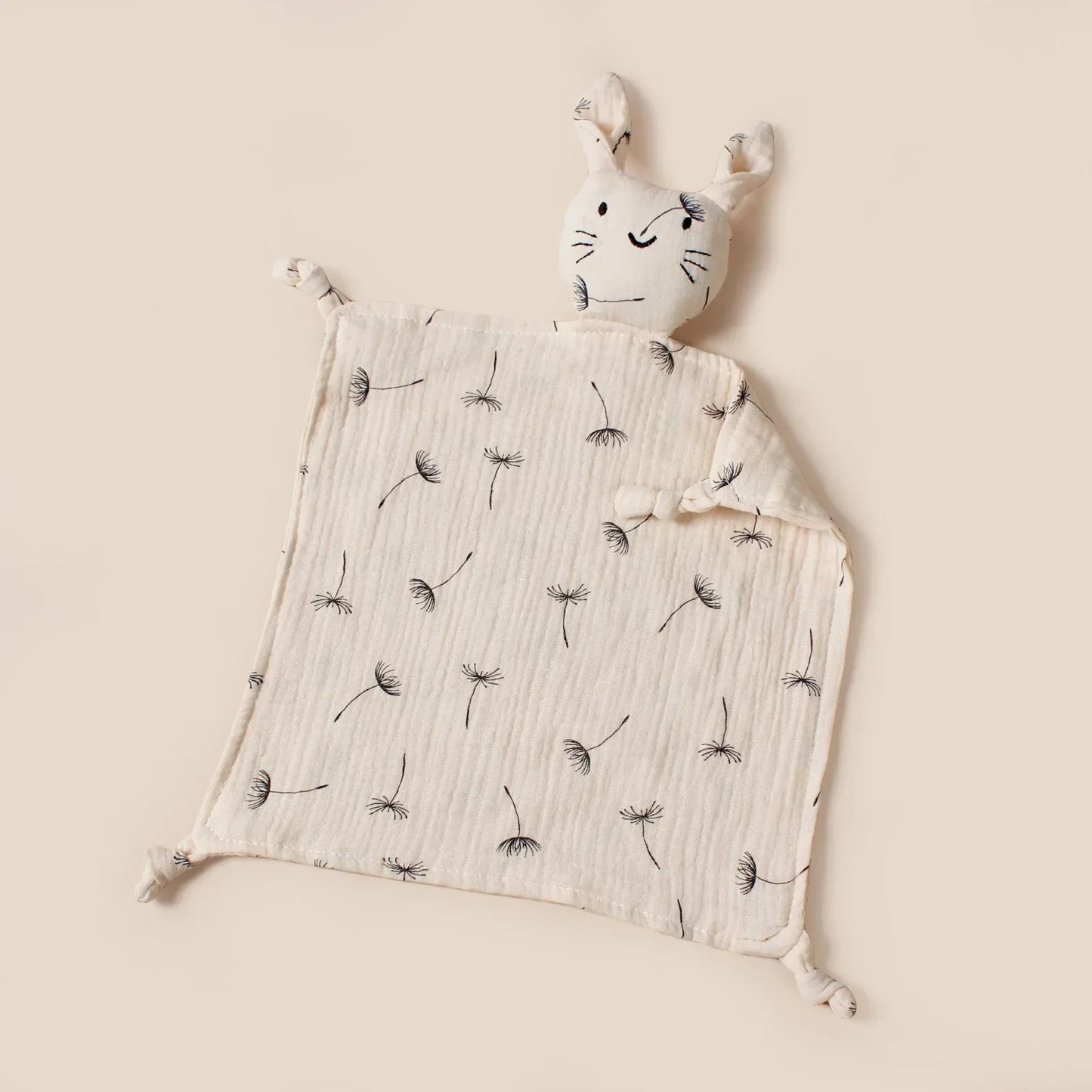 Doudou plat lapin en coton - Chamallow