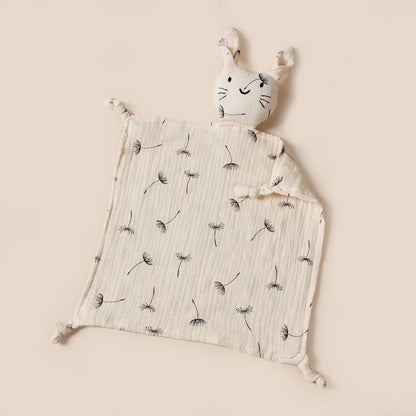 Doudou plat lapin en coton - Chamallow