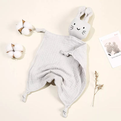 Doudou plat lapin en coton - Chamallow