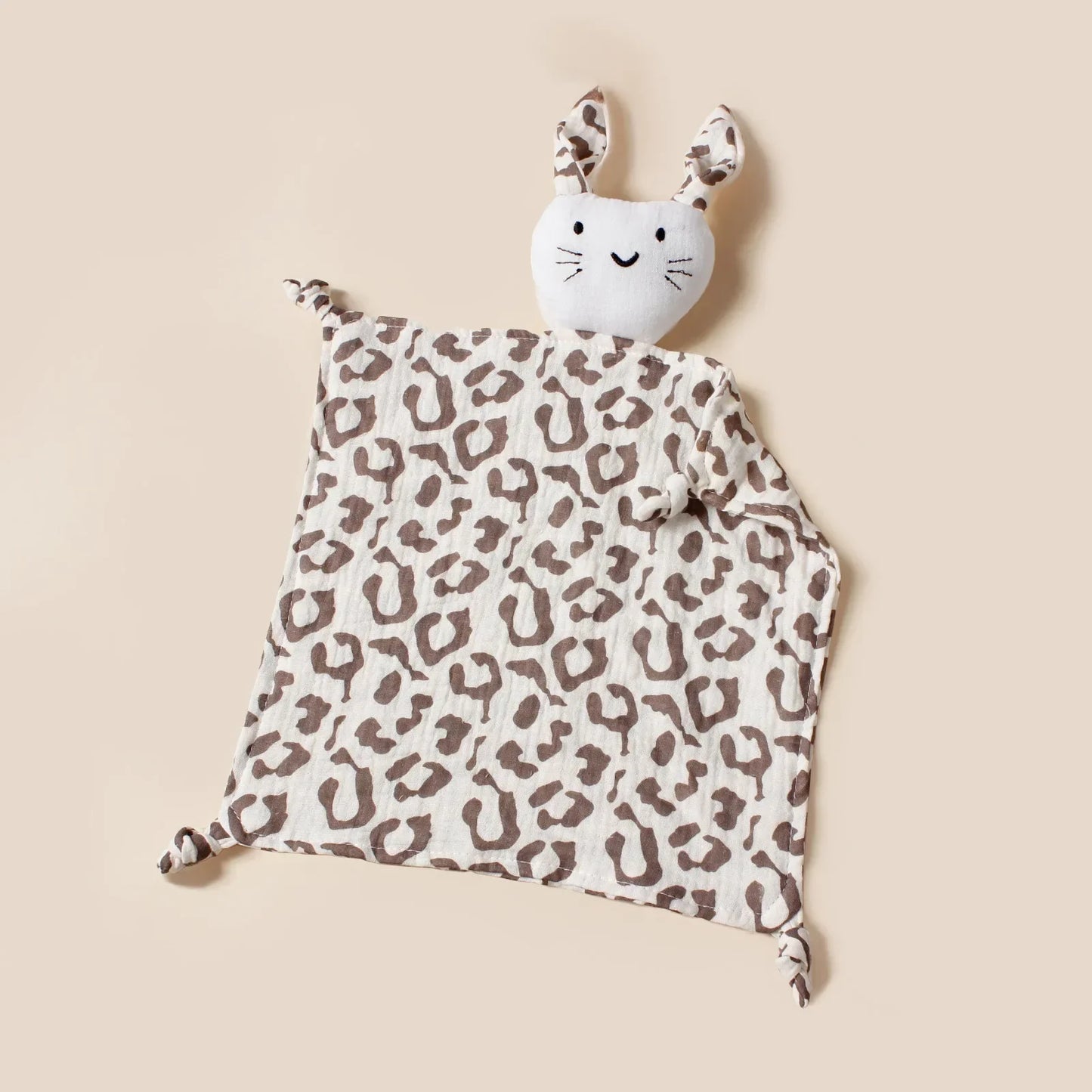 Doudou plat lapin en coton - Chamallow