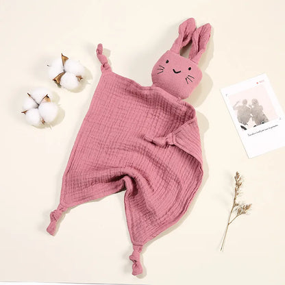 Doudou plat lapin en coton - Chamallow