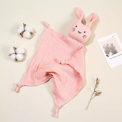 Doudou plat lapin en coton - Chamallow
