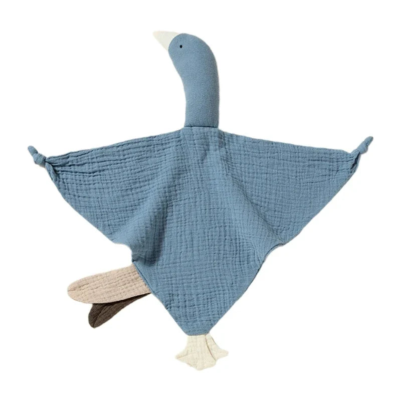 Doudou plat canard en coton - Miel