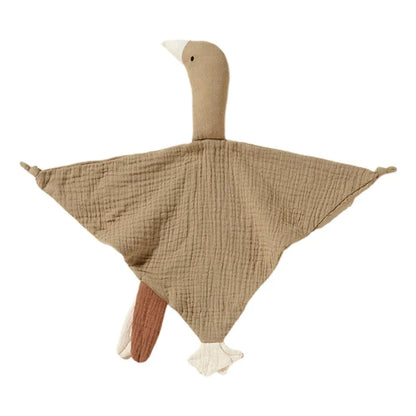 Doudou plat canard en coton - Miel