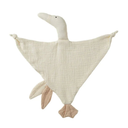Doudou plat canard en coton - Miel