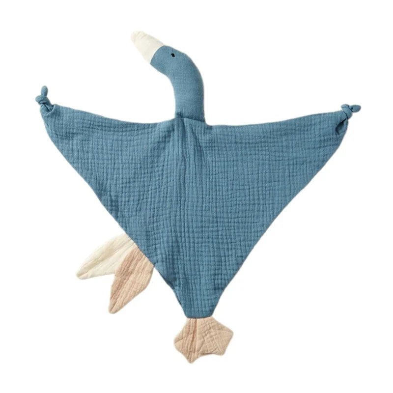 Doudou plat canard en coton - Miel