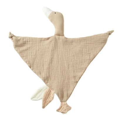 Doudou plat canard en coton - Miel