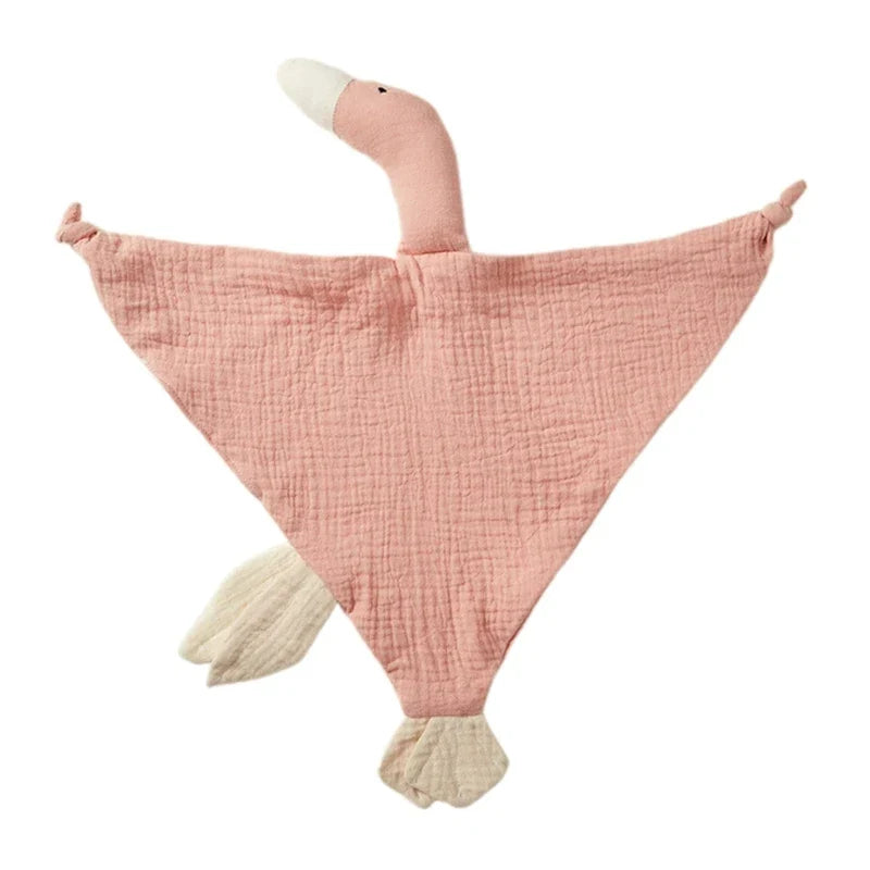 Doudou plat canard en coton - Miel