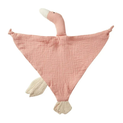 Doudou plat canard en coton - Miel