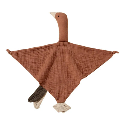 Doudou plat canard en coton - Miel