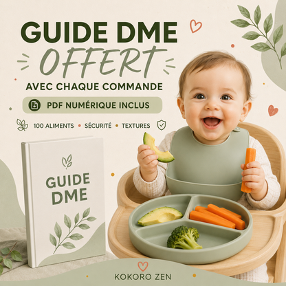 Coffret repas bébé personnalisé — Set 8 pièces en silicone gris